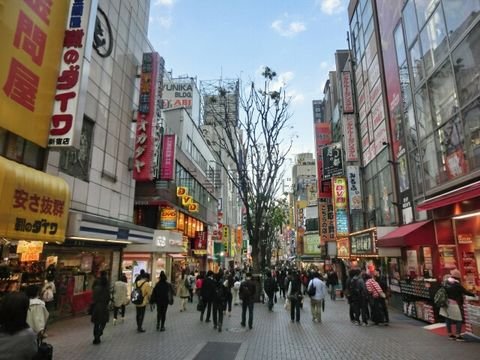 賑やかなエリア