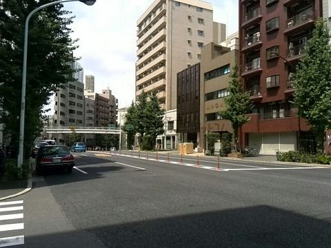 壱岐坂上から後楽園方面