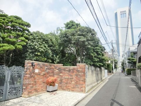 住宅地からもオペラシティが大きく見えます
