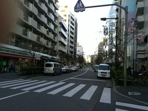 繁華街から抜けた閑静な通り沿い
