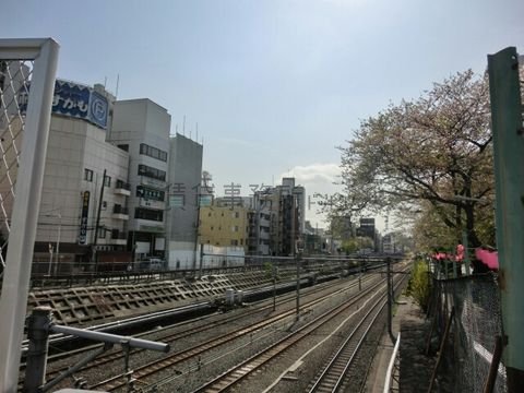 巣鴨橋から大塚駅方向です