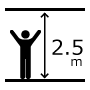 天高2.5m以上