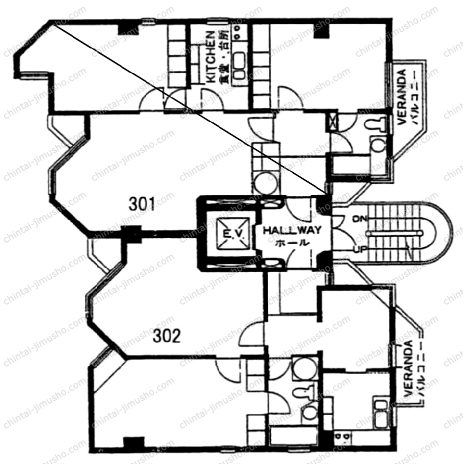 飯倉カムフィーホームズの間取図