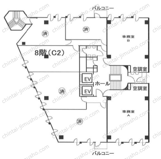銀座8丁目10番ビルの間取図