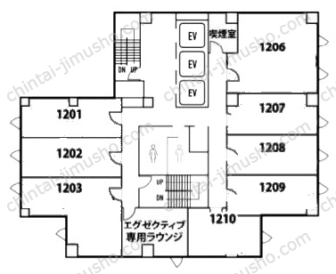 クロスオフィス内幸町の間取図