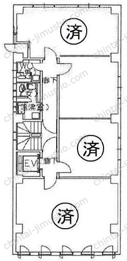共同ビル（中央）の間取図