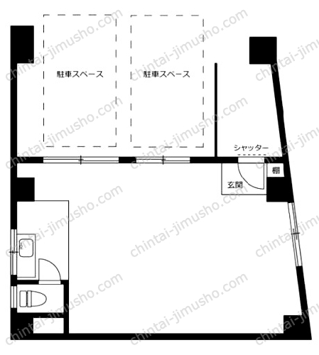 中世ビルの間取図