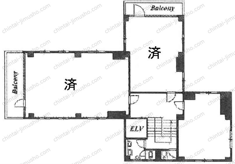 数寄屋ビルの間取図