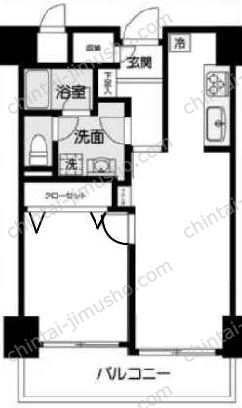 朝日広尾マンションの間取図