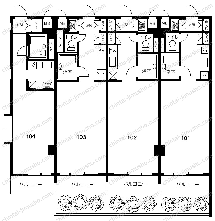 かなりマンション六本木の間取図