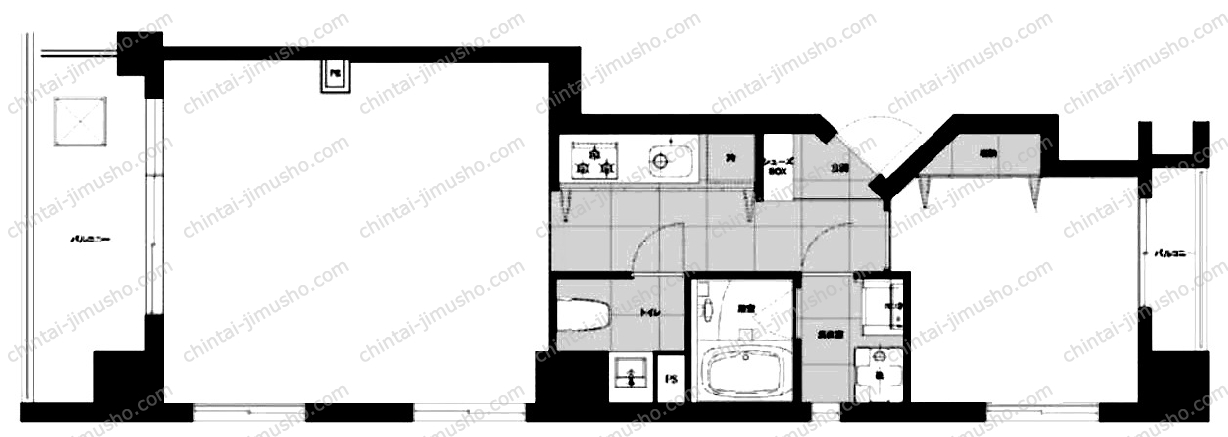 赤坂Kマンションの間取図