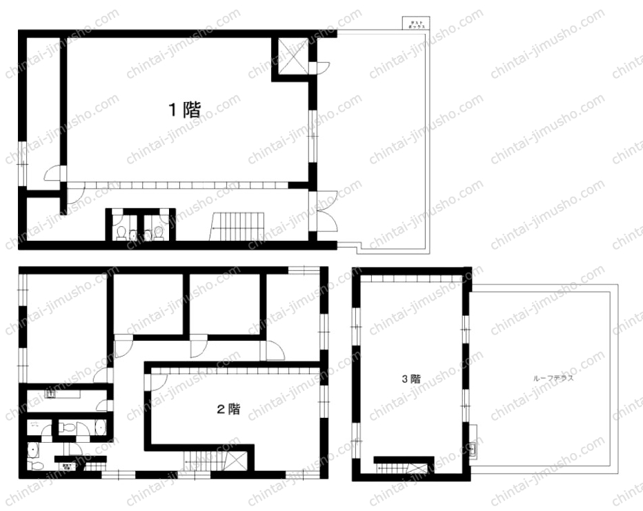 東3丁目オフィスの間取図