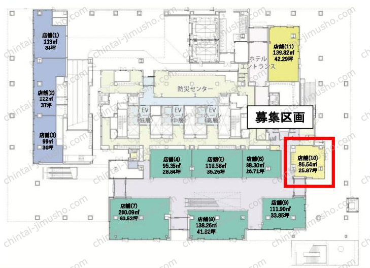横浜コネクトスクエアの間取図