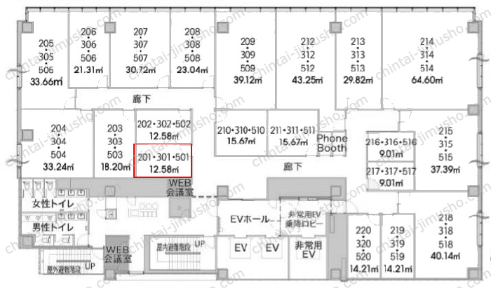 H1O日本橋茅場町の間取図