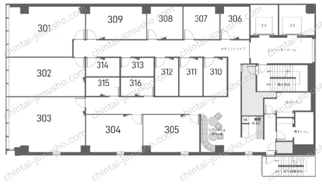 H1O西新宿の間取図