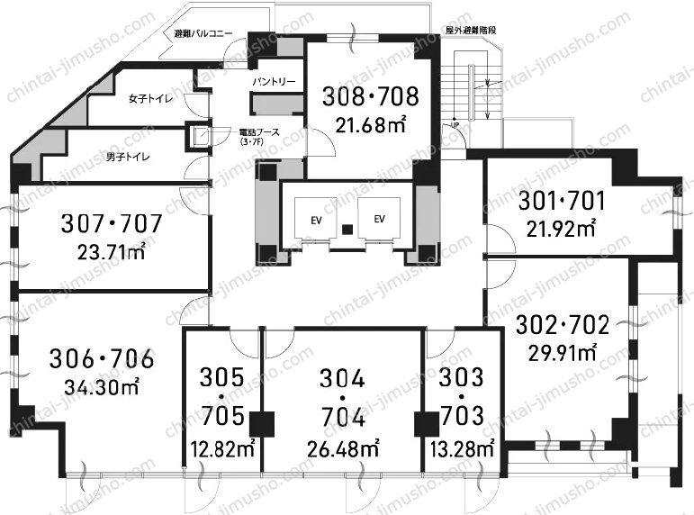 H1O渋谷神南の間取図