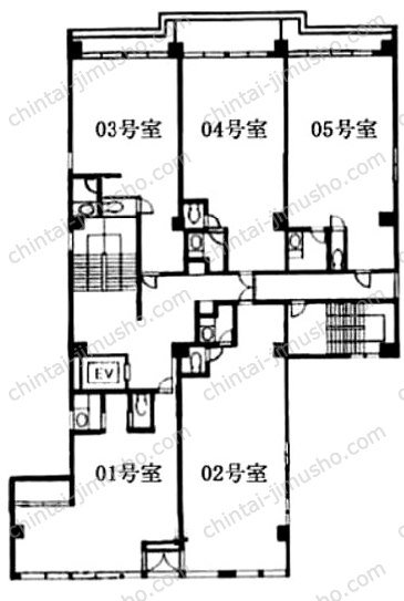 毛利ビルの間取図