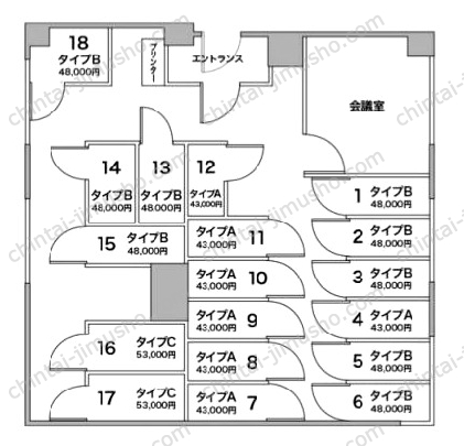 VORT西新宿／西新宿ライズオフィス2ndの間取図