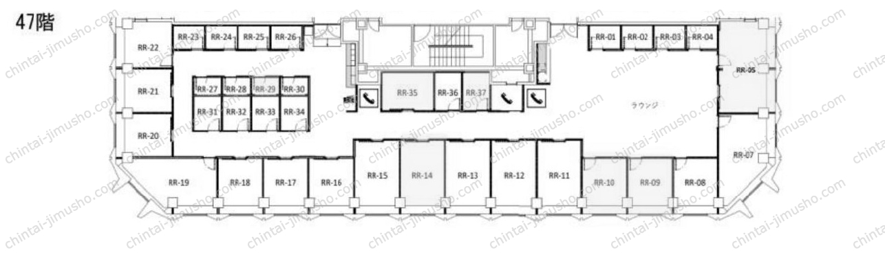 新宿センタービル／+OURS新宿の間取図