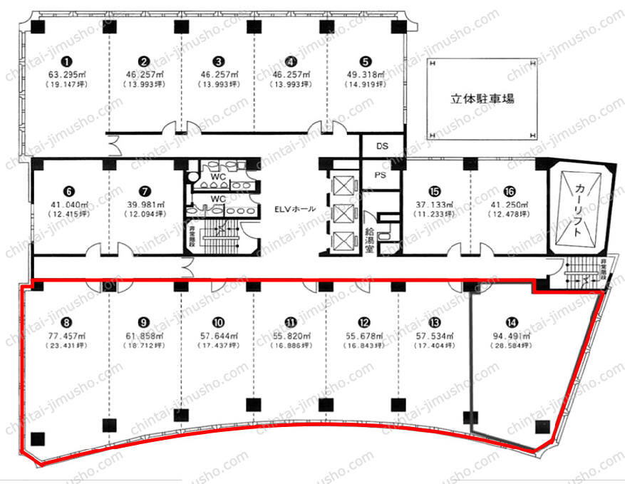 日本企業会館の間取図