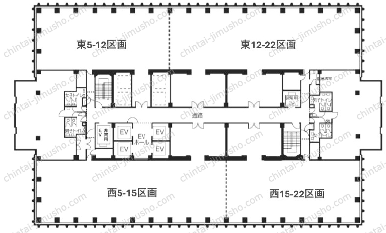 新宿野村ビルの間取図