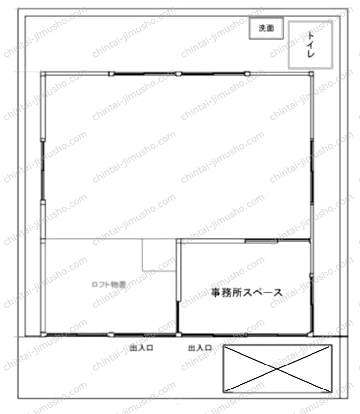 矢島倉庫の間取図