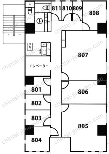 天翔オフィス麻布十番の間取図