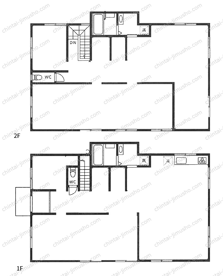 登戸2636貸店舗事務所の間取図