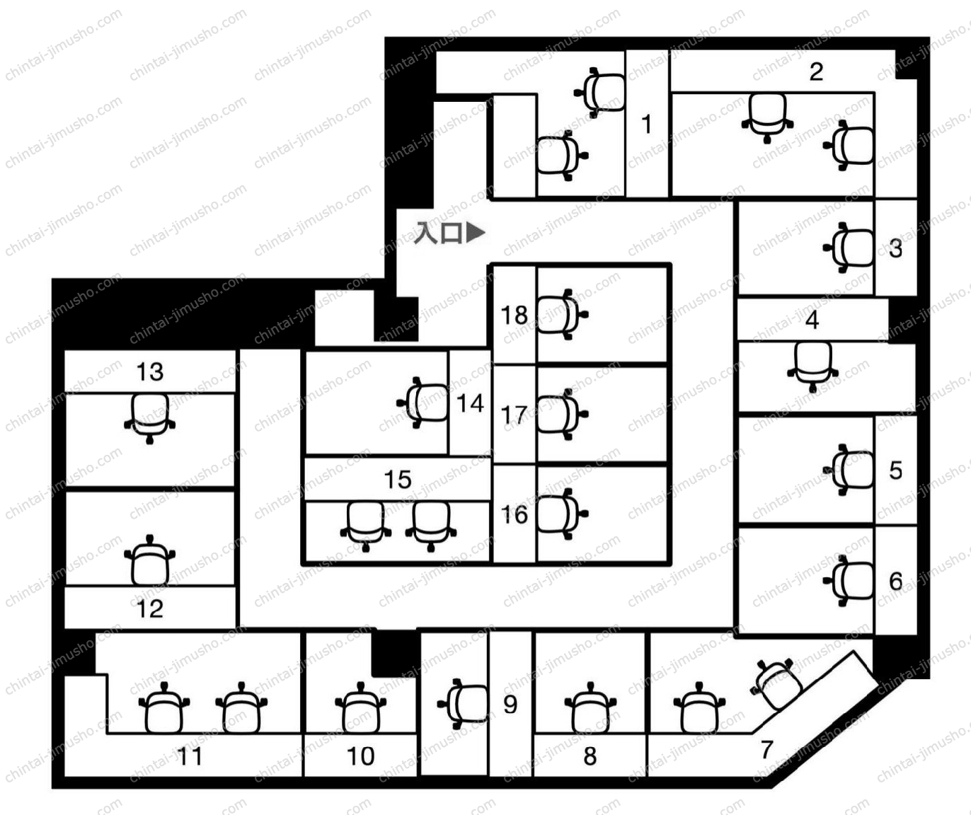 ミクラ西新宿ビルの間取図