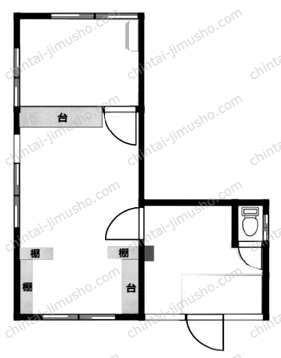 安藤邸貸事務所の間取図