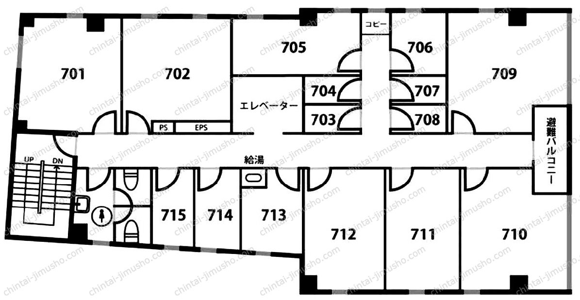 天翔オフィス日本橋茅場町の間取図