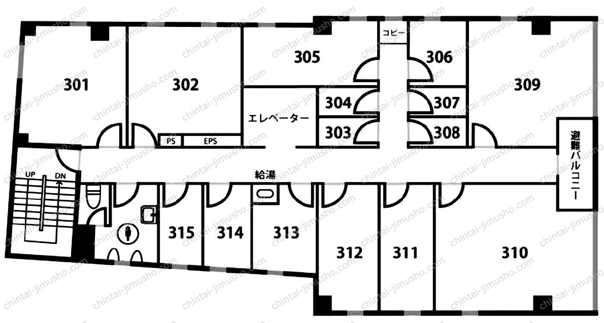 天翔オフィス日本橋茅場町の間取図