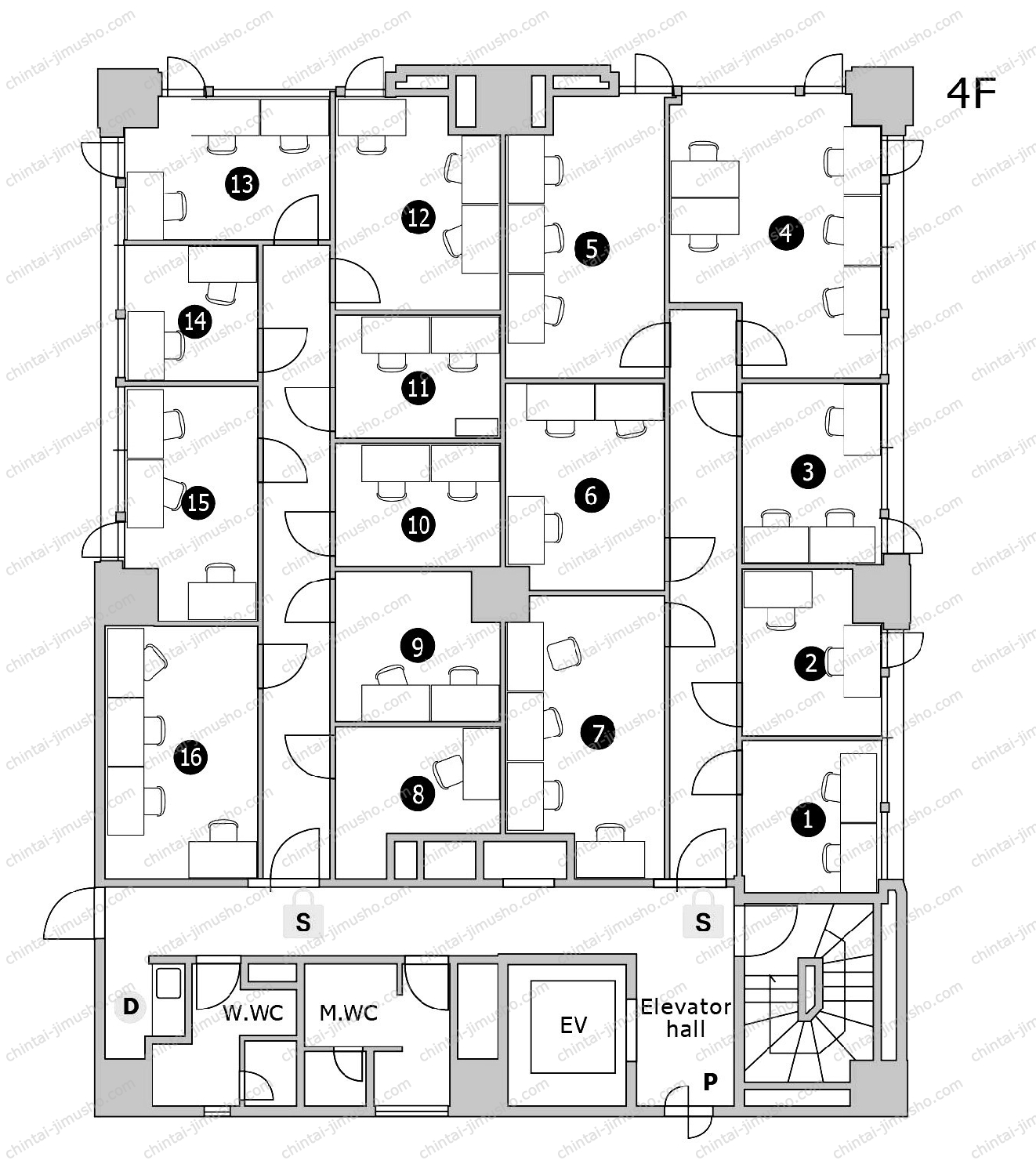 キンガビル／THE HUB横浜関内の間取図