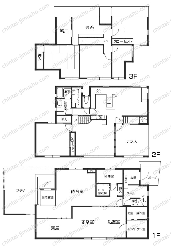 （仮称）成瀬クリニック戸建ての間取図