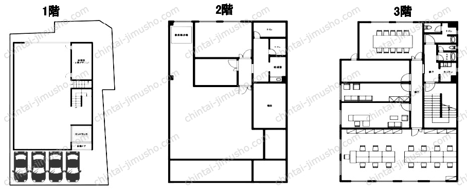 （仮称）塩浜2丁目貸倉庫・事務所の間取図