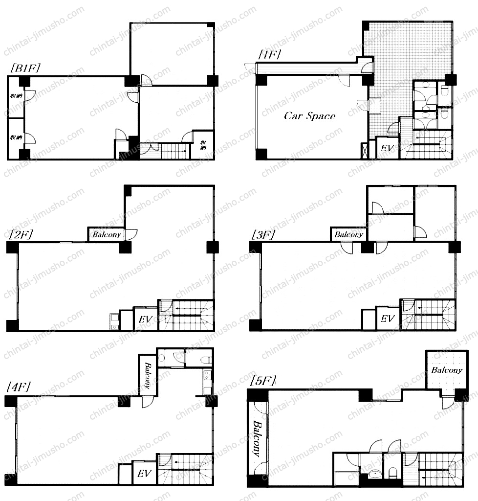 （仮称）高輪2丁目貸事務所の間取図