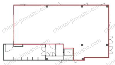 南青山三丁目店舗Mの間取図