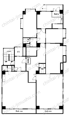 ウスダムコーヅ池之端ハイツの間取図