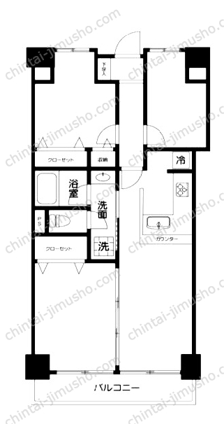 朝日広尾マンションの間取図