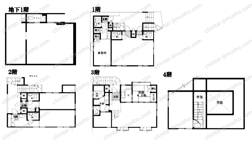 岡本ビルの間取図