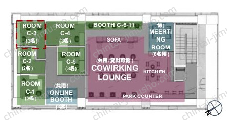 GAKUDAI COLLECTIV COWORKINGの間取図
