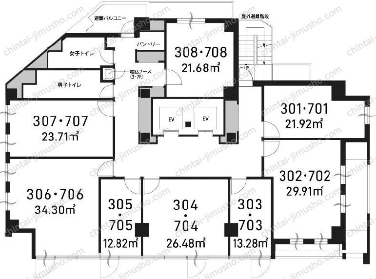 H1O渋谷神南の間取図