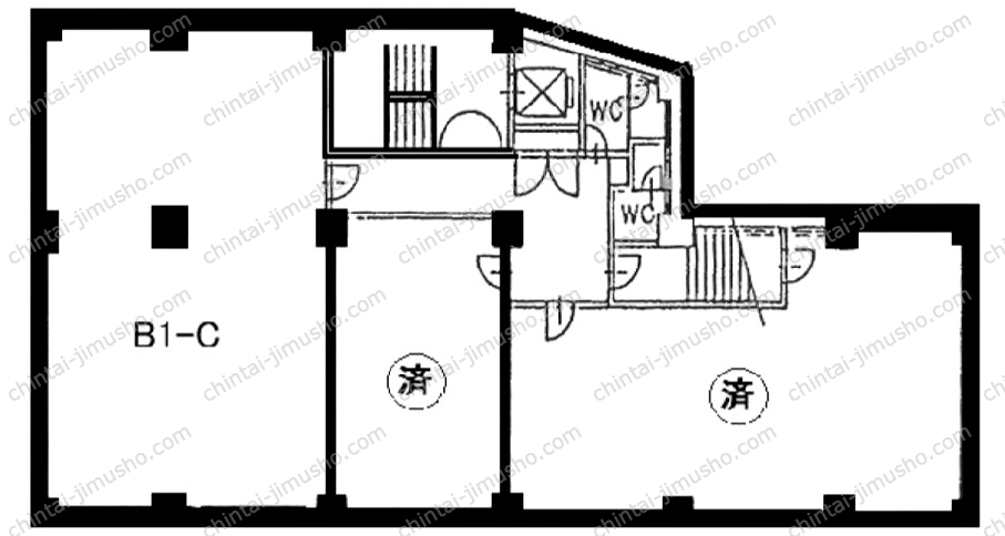 幡ヶ谷2丁目貸事務所の間取図