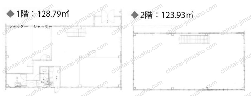 久喜東2丁目貸店舗事務所の間取図