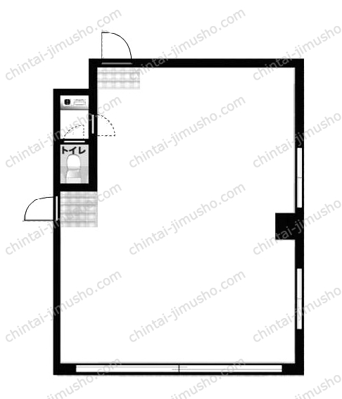 梅里1丁目貸店舗の間取図