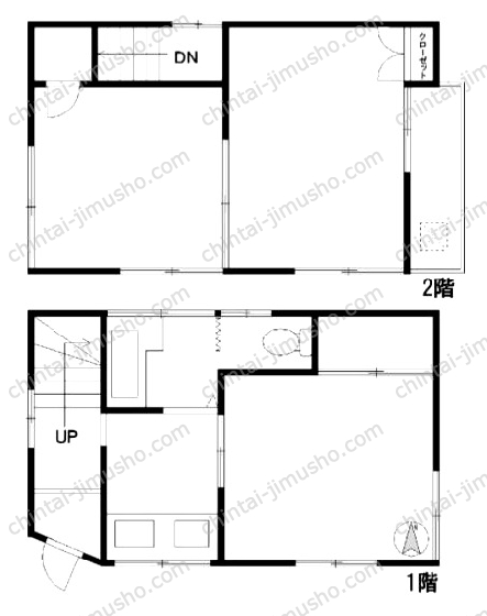 中十条戸建貸店舗事務所の間取図