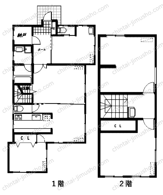 足立区伊興戸建の間取図