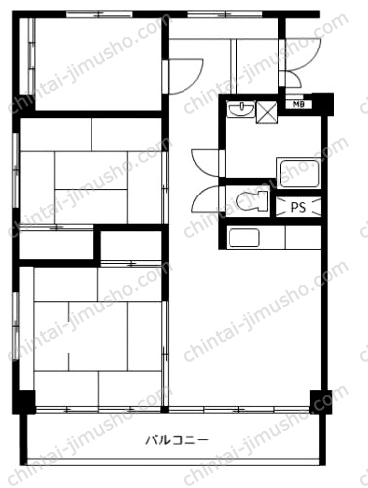 新宿マンションの間取図