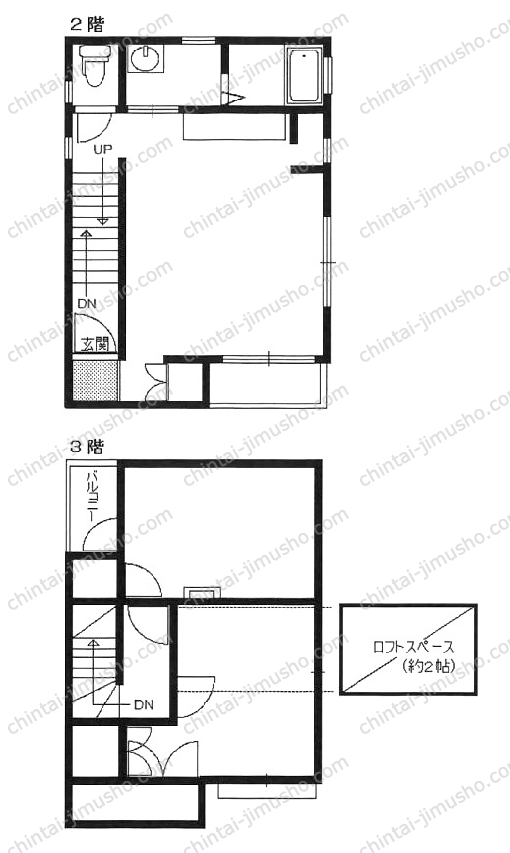 神宮前3丁目貸店舗の間取図
