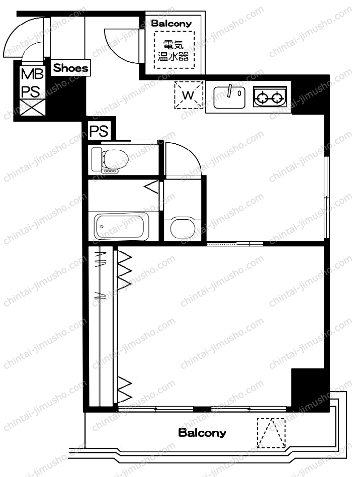 朝日南麻布マンションの間取図